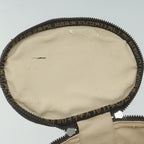 FENDI Zucca Canvas Vanity Pouch Brown Blackbs11627