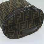 FENDI Zucca Canvas Vanity Pouch Brown Blackbs11627