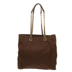 PRADA Chain Shoulder Bag Nylon Brown  bs11648