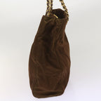 PRADA Chain Shoulder Bag Nylon Brown  bs11648