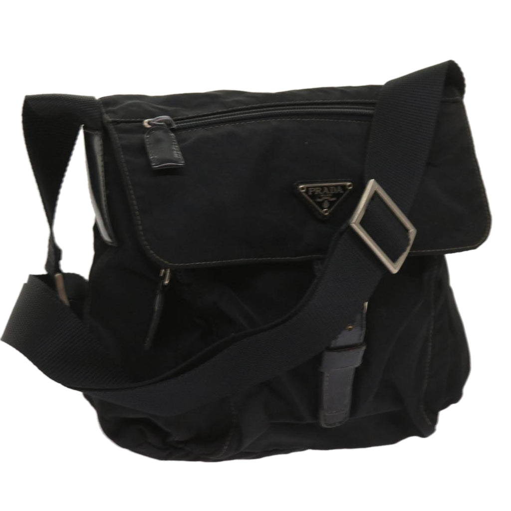 PRADA Shoulder Bag Nylon Black  bs11651