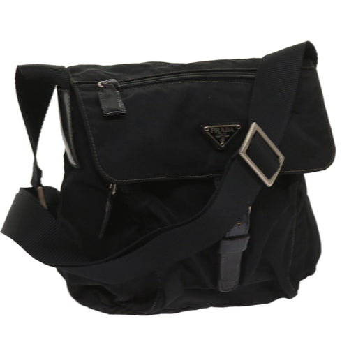 PRADA Shoulder Bag Nylon Black  bs11651