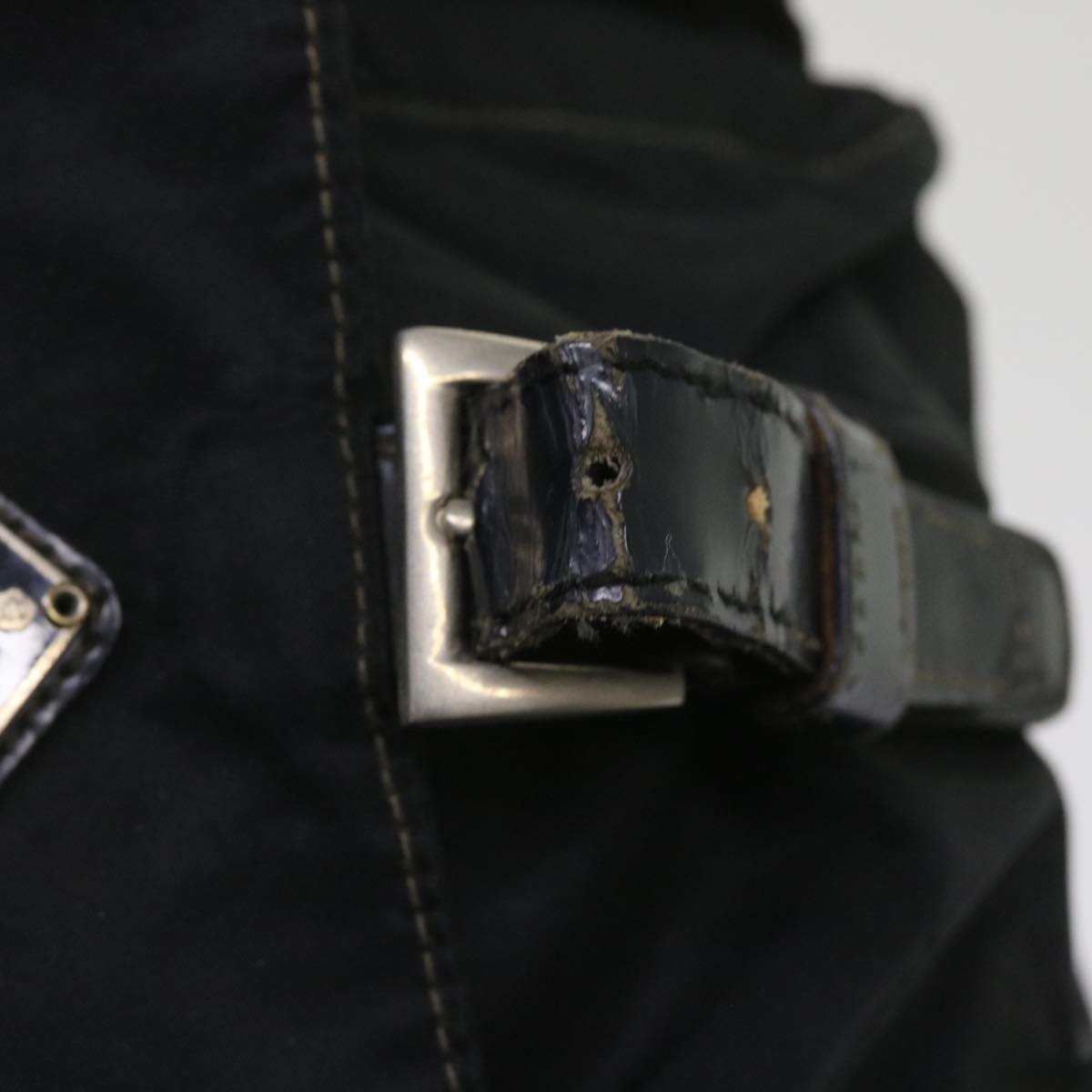 PRADA Shoulder Bag Nylon Black  bs11651