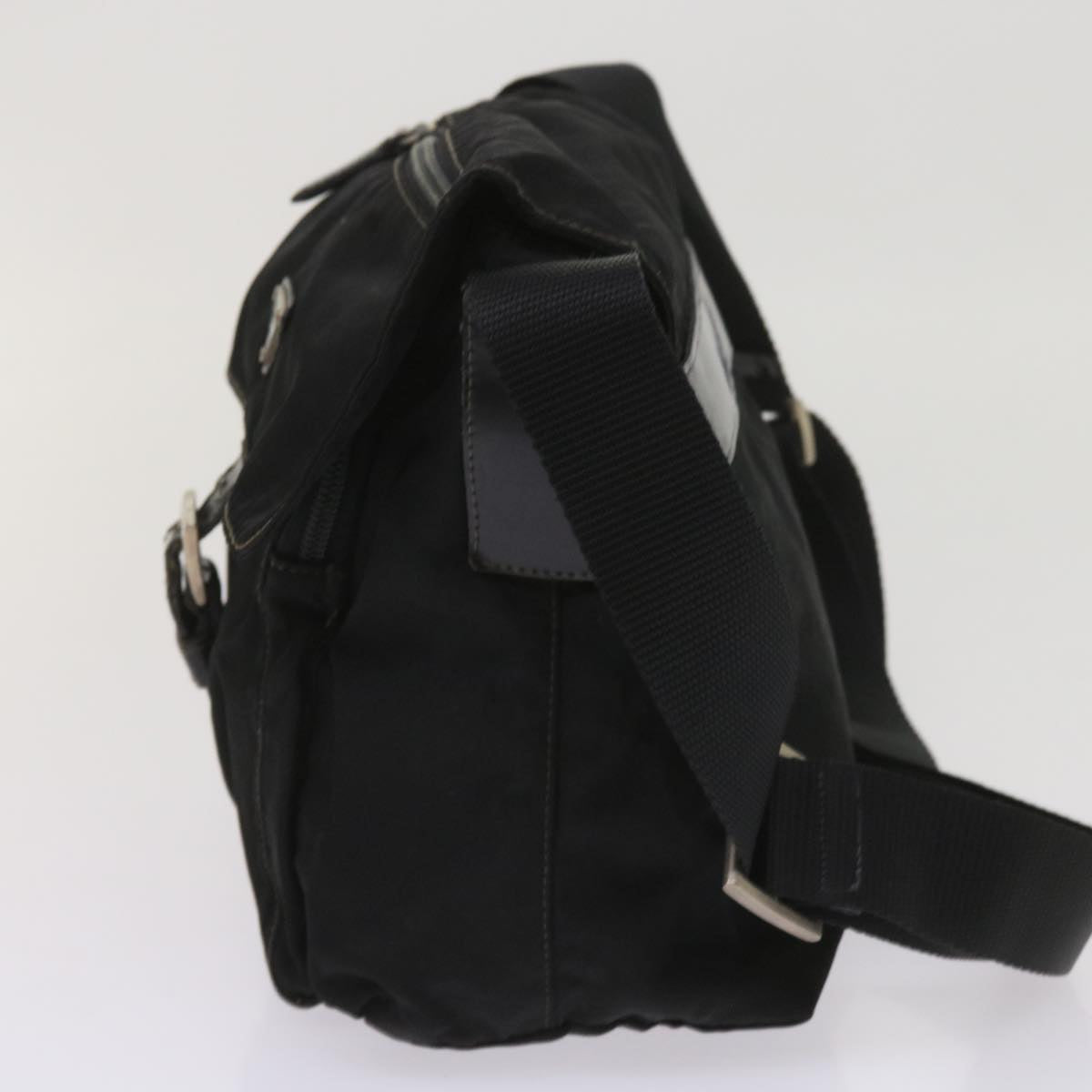 PRADA Shoulder Bag Nylon Black  bs11651