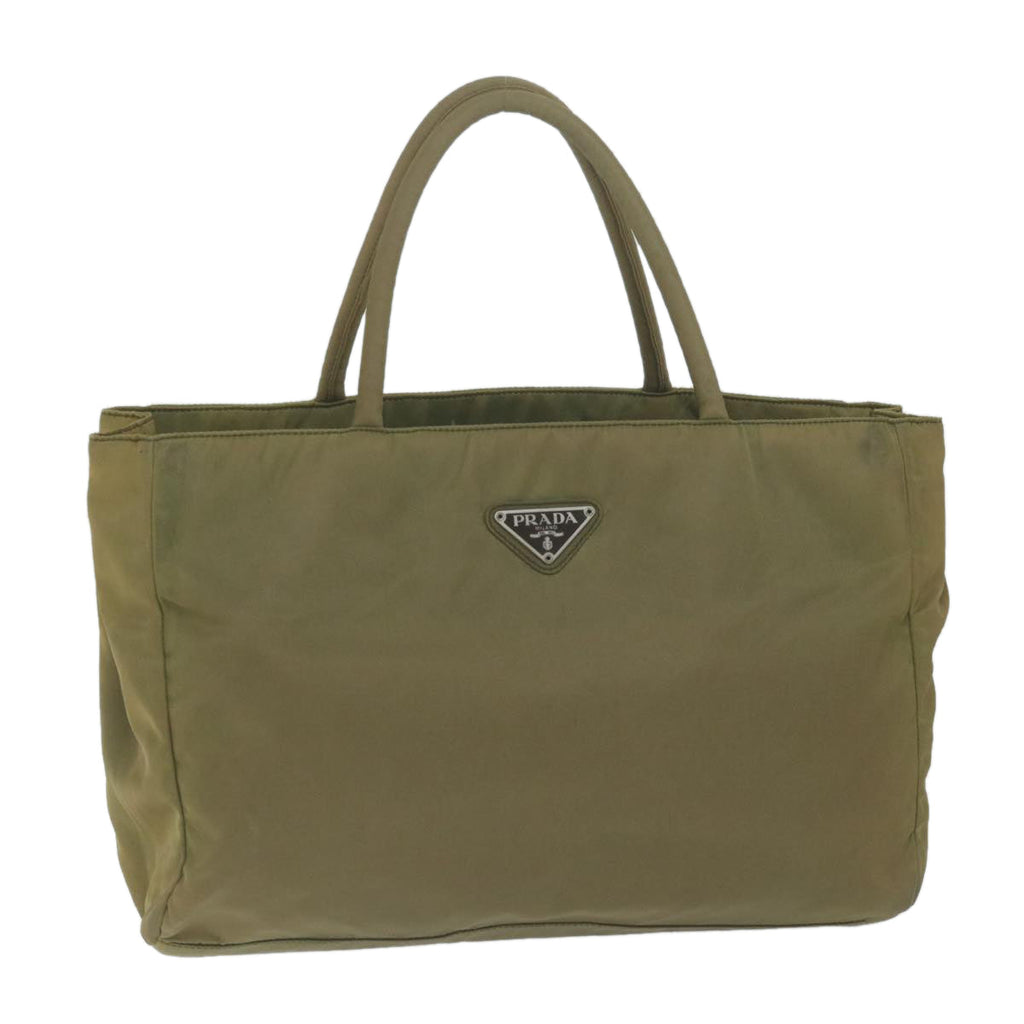 PRADA Hand Bag Nylon Khaki  bs11655
