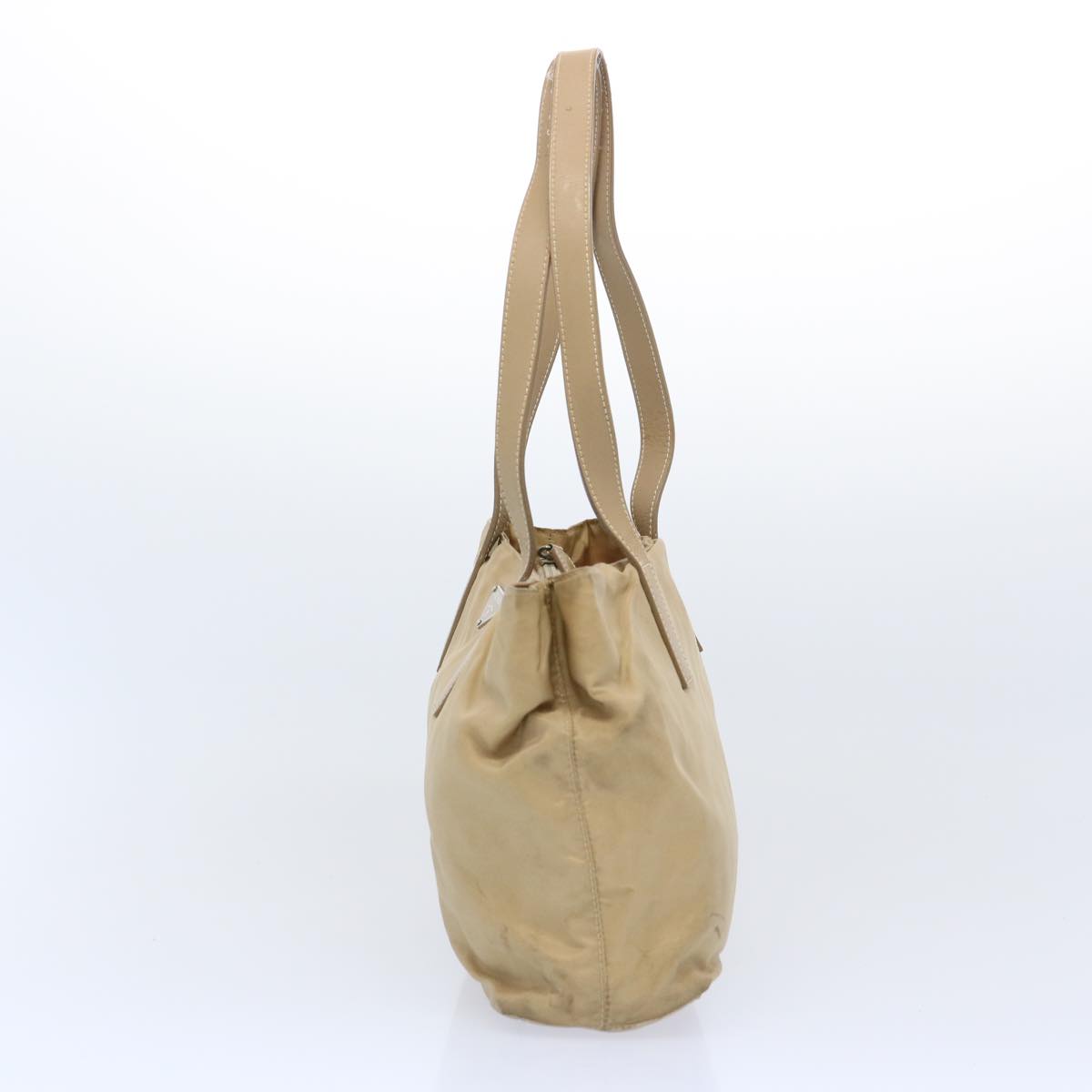 PRADA Tote Bag Nylon Beige  bs11689