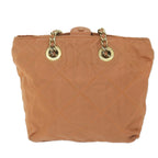 PRADA Quilted Chain Shoulder Bag Nylon Orange  bs11692