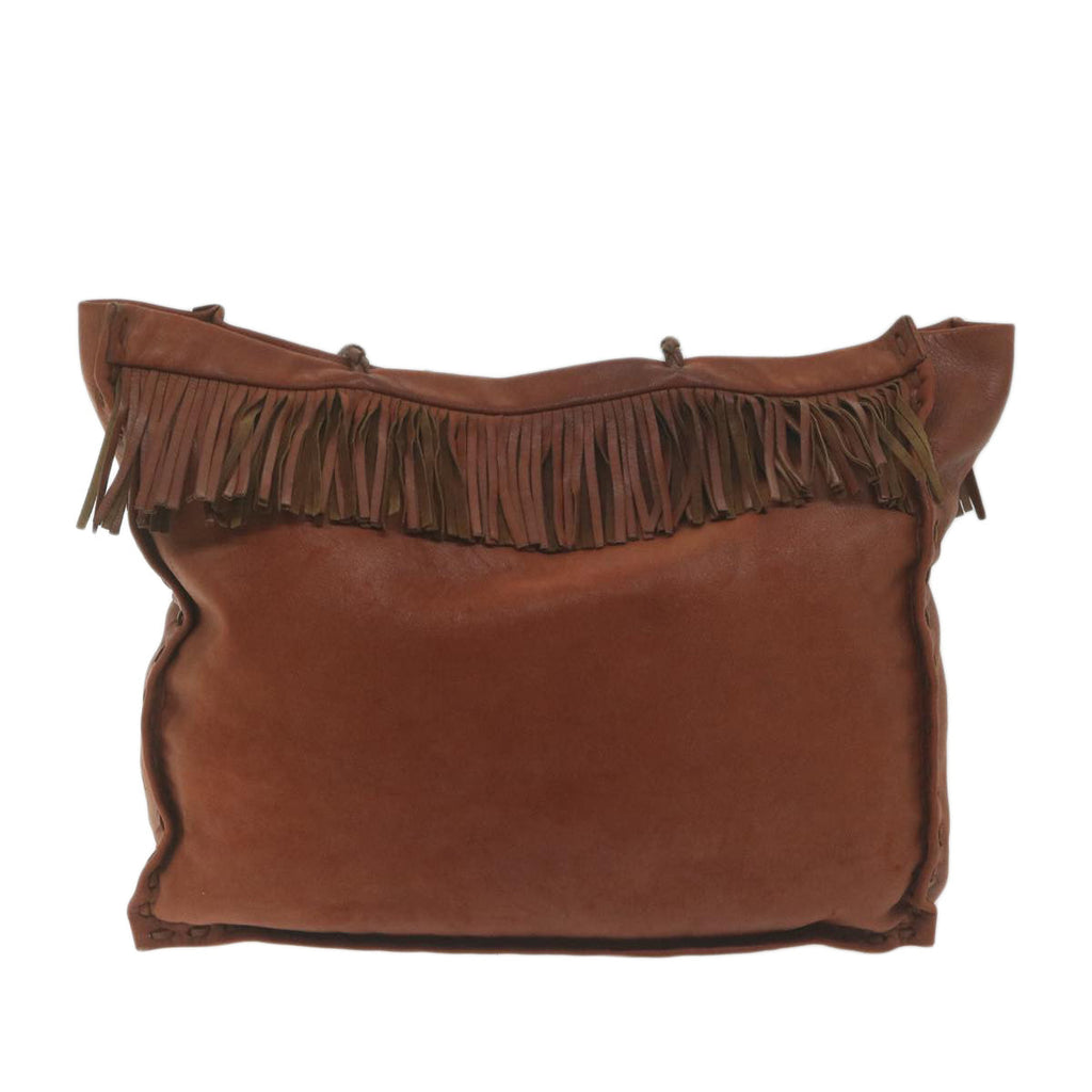 PRADA Shoulder Bag Leather Brown bs11694