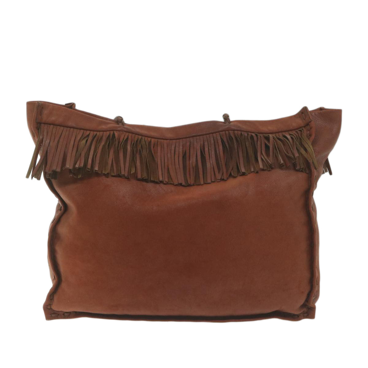 PRADA Shoulder Bag Leather Brown bs11694