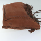 PRADA Shoulder Bag Leather Brown bs11694