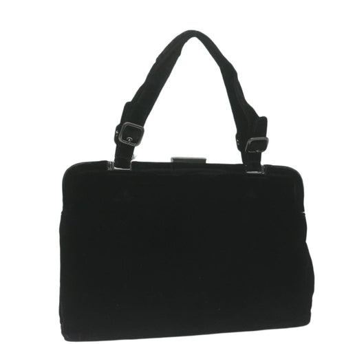 PRADA Shoulder Bag Velor Black  bs11715