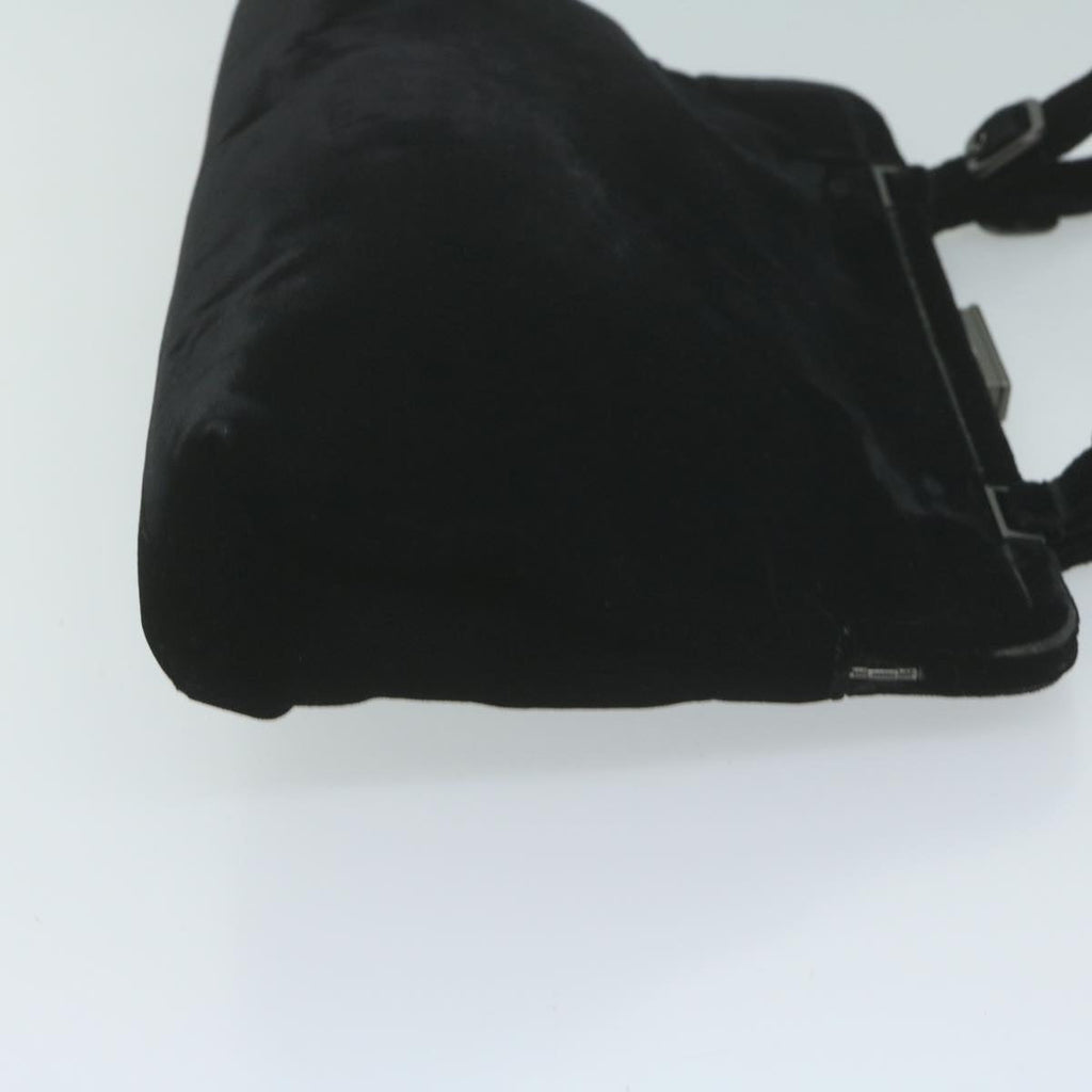 PRADA Shoulder Bag Velor Black  bs11715