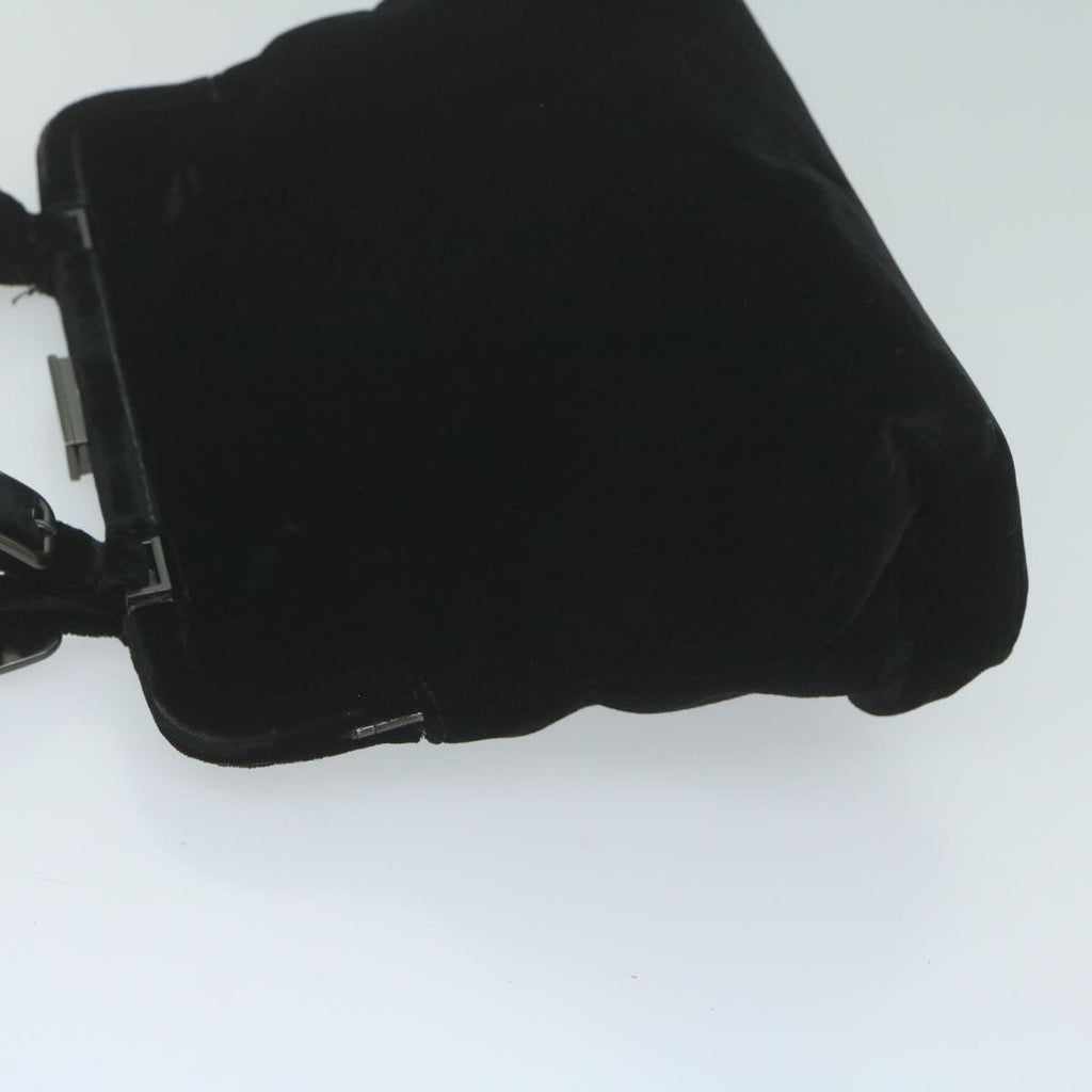 PRADA Shoulder Bag Velor Black  bs11715