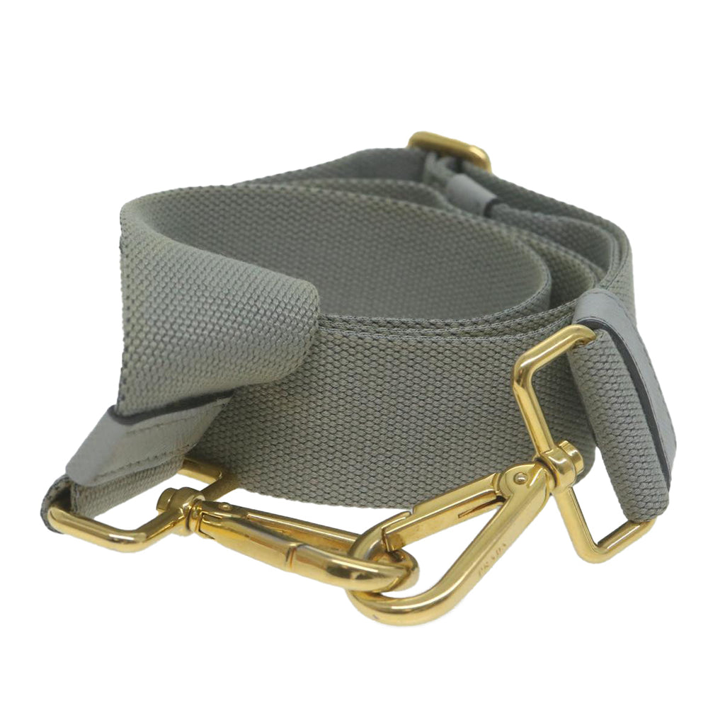 PRADA Adjustable Shoulder Strap Canvas 24.4""-42.9"" Gray  bs11768