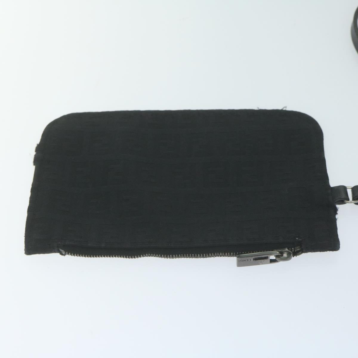 FENDI Zucchino Canvas Tote Bag Blackbs11778