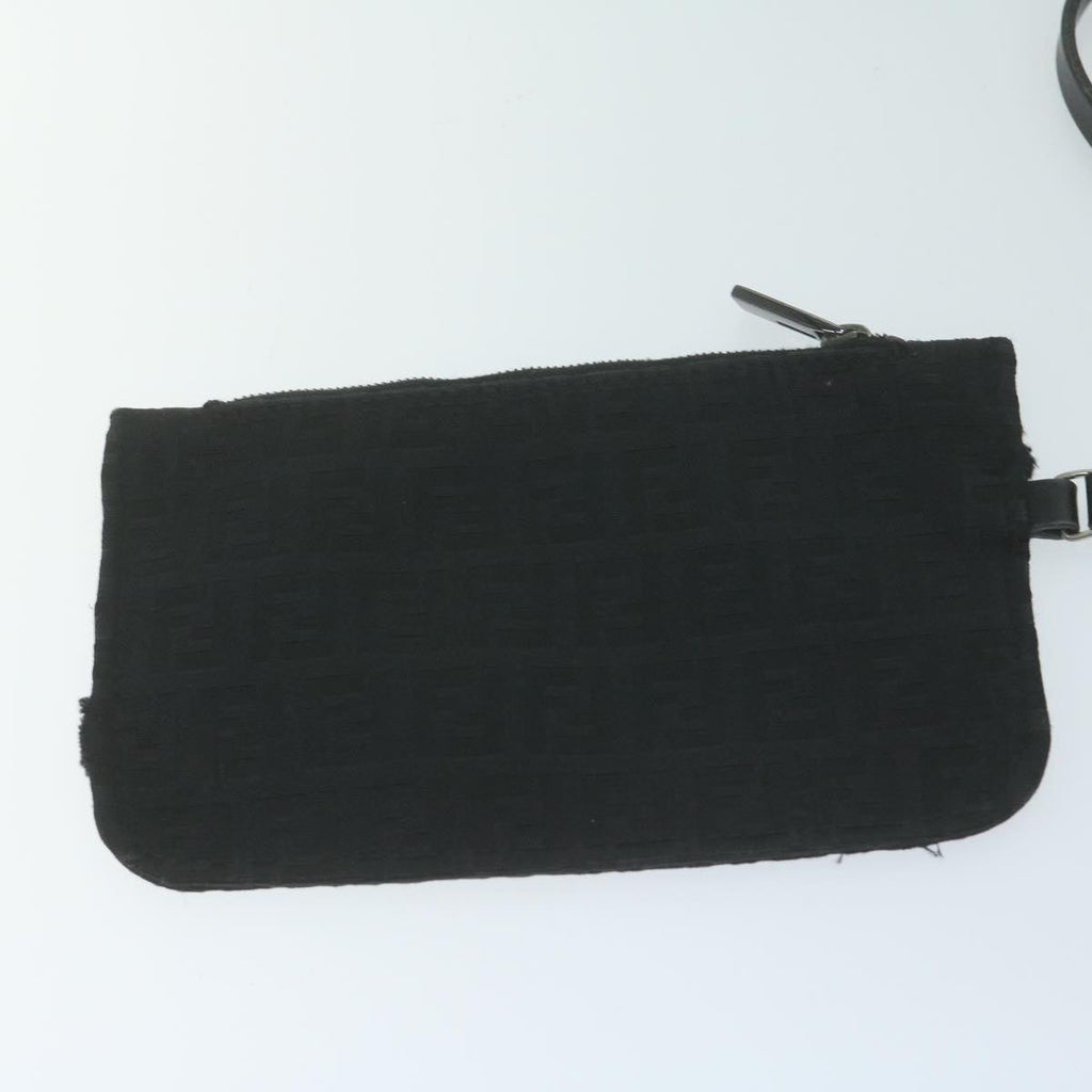 FENDI Zucchino Canvas Tote Bag Blackbs11778