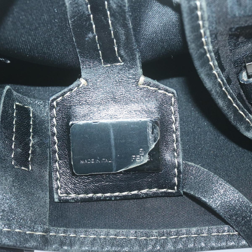 FENDI Zucchino Canvas Tote Bag Blackbs11778