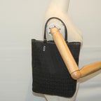 FENDI Zucchino Canvas Tote Bag Blackbs11778