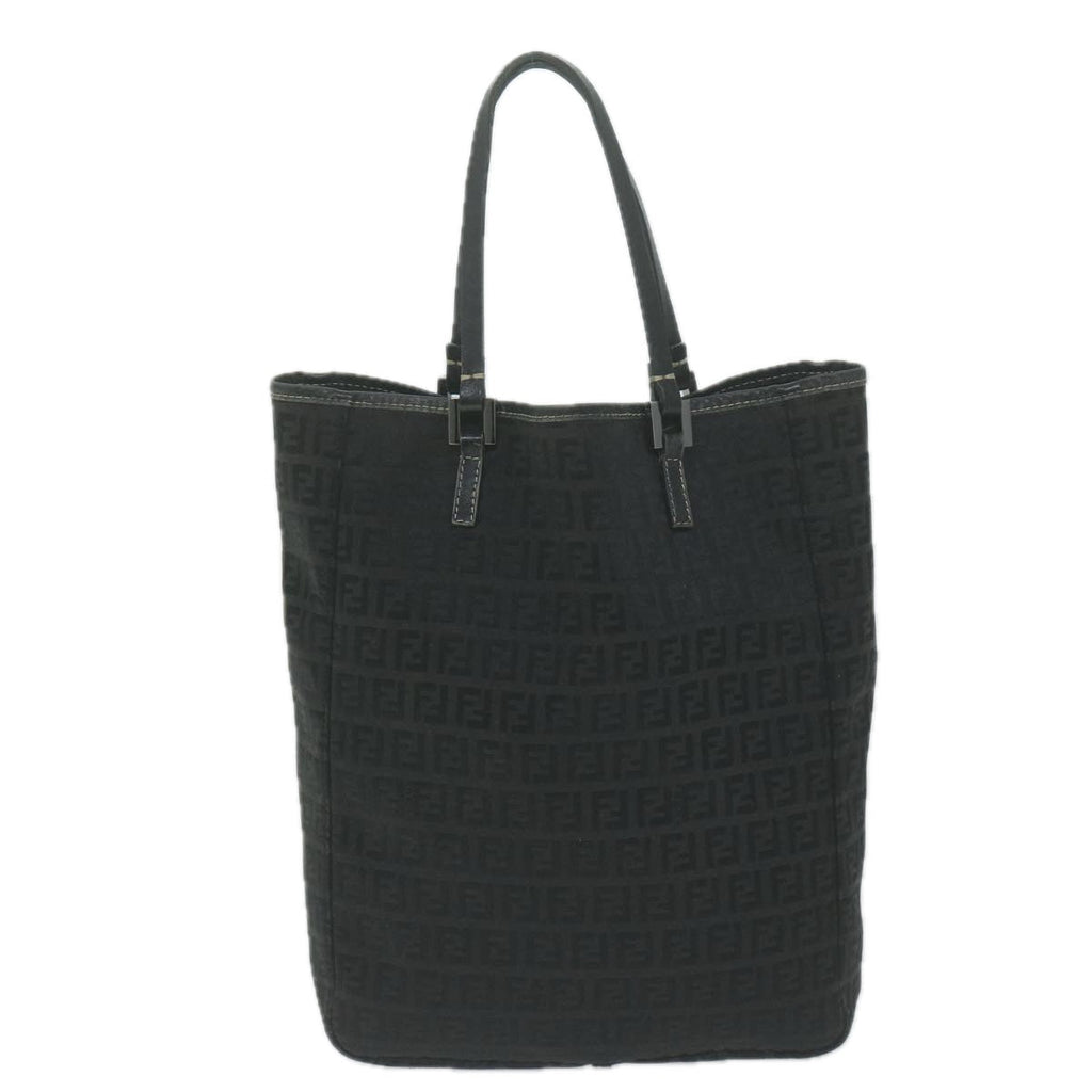 FENDI Zucchino Canvas Tote Bag Blackbs11778