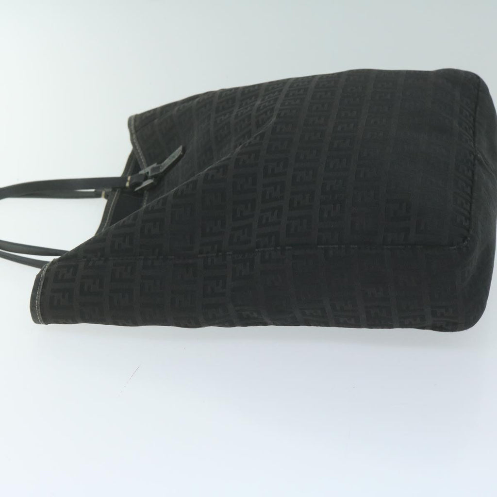 FENDI Zucchino Canvas Tote Bag Blackbs11778