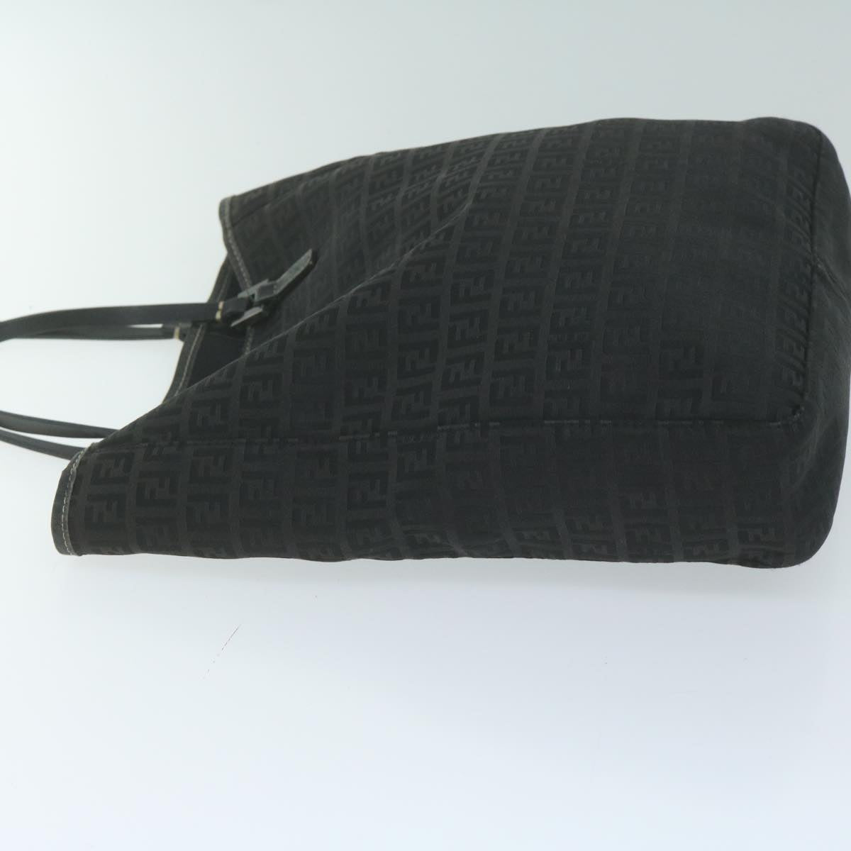 FENDI Zucchino Canvas Tote Bag Blackbs11778