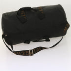 FENDI Boston Bag Canvas 2way Blackbs11779