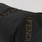 FENDI Boston Bag Canvas 2way Blackbs11779