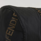 FENDI Boston Bag Canvas 2way Blackbs11779