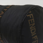 FENDI Boston Bag Canvas 2way Blackbs11779