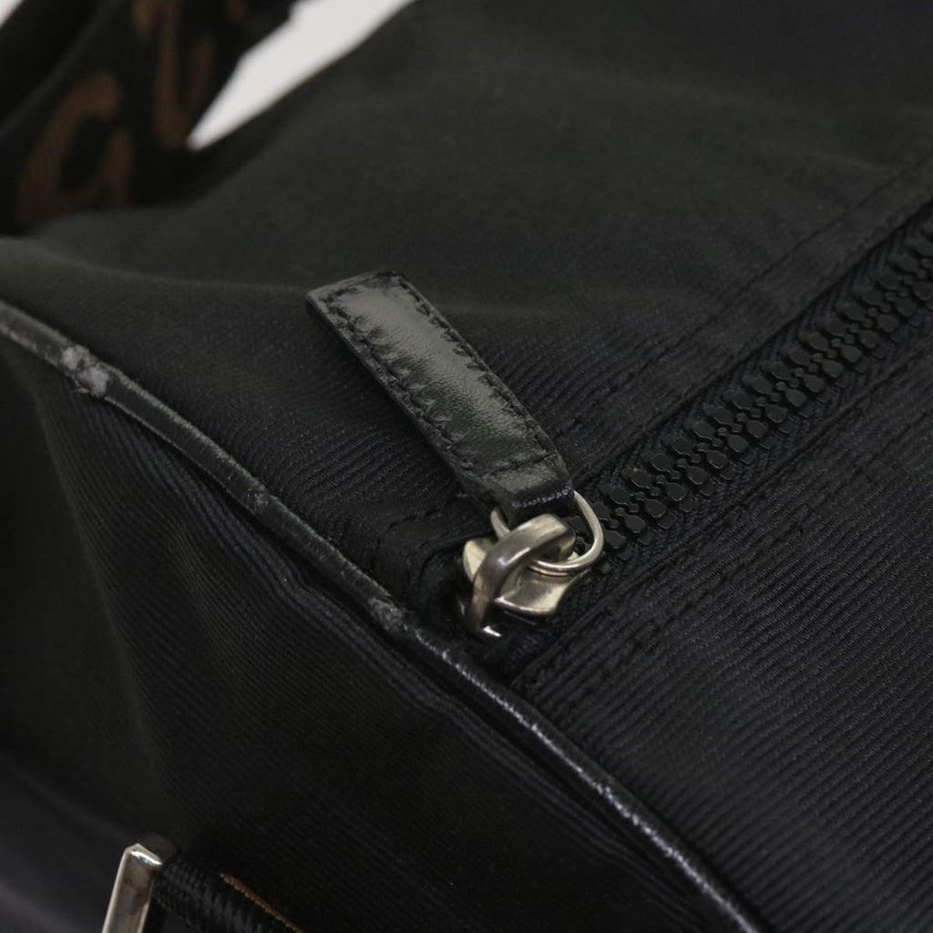 FENDI Boston Bag Canvas 2way Blackbs11779