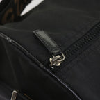 FENDI Boston Bag Canvas 2way Blackbs11779