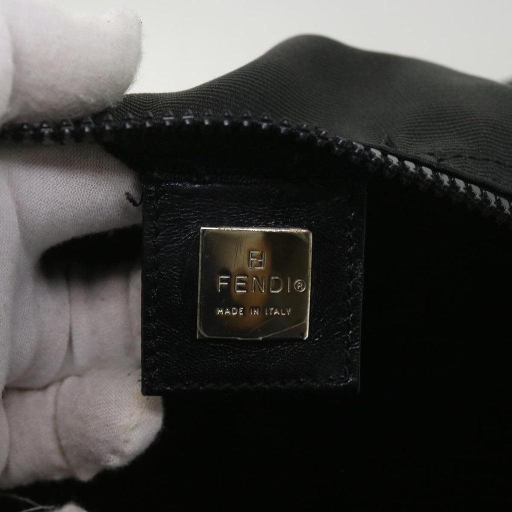 FENDI Boston Bag Canvas 2way Blackbs11779