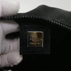 FENDI Boston Bag Canvas 2way Blackbs11779