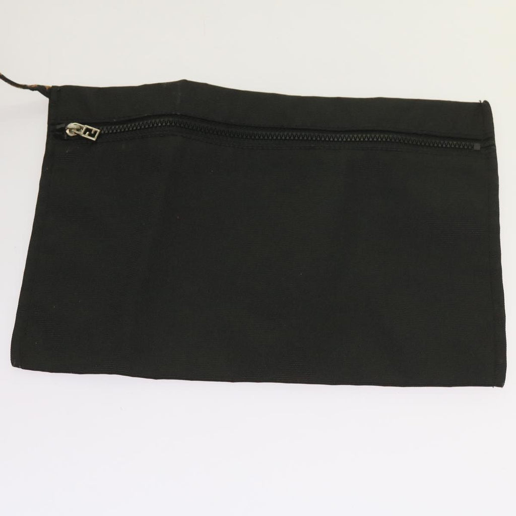 FENDI Boston Bag Canvas 2way Blackbs11779
