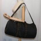 FENDI Boston Bag Canvas 2way Blackbs11779