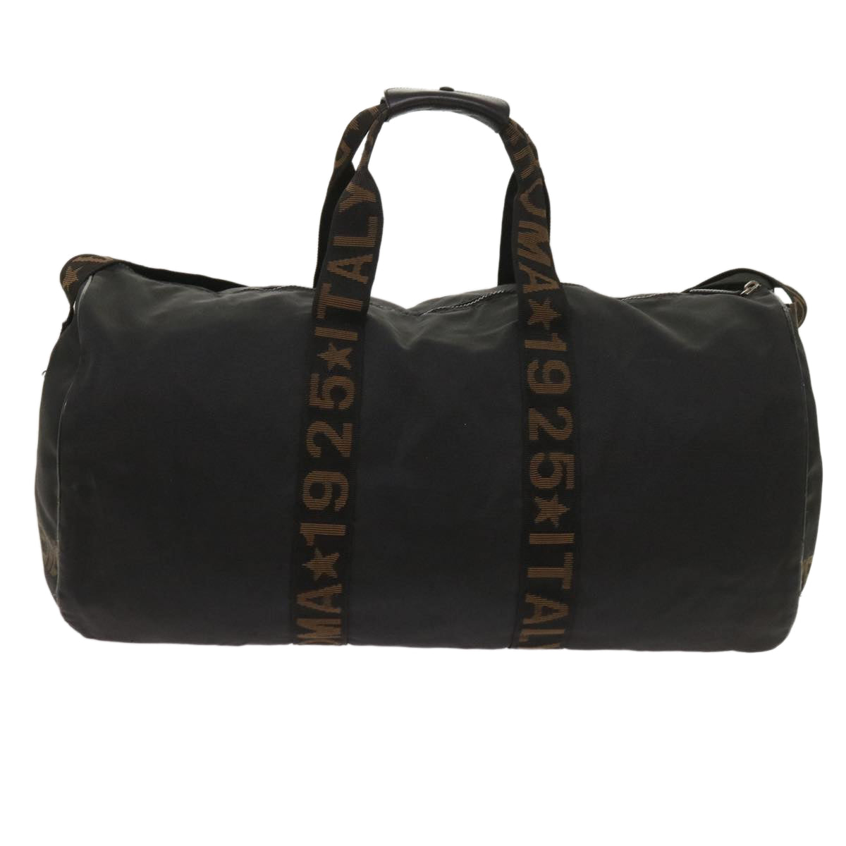FENDI Boston Bag Canvas 2way Blackbs11779