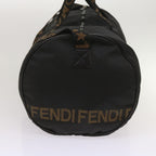 FENDI Boston Bag Canvas 2way Blackbs11779