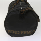 FENDI Boston Bag Canvas 2way Blackbs11779