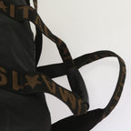 FENDI Boston Bag Canvas 2way Blackbs11779