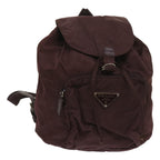 PRADA Backpack Nylon Wine Red  bs11789