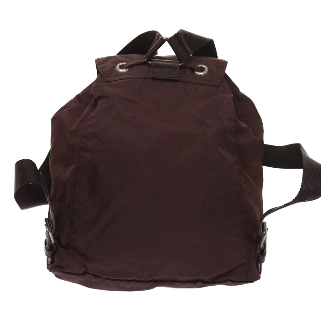 PRADA Backpack Nylon Wine Red  bs11789