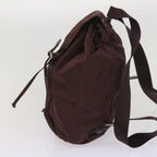 PRADA Backpack Nylon Wine Red  bs11789