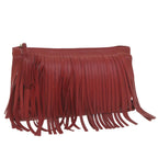 PRADA Clutch Bag Leather Red  bs11809