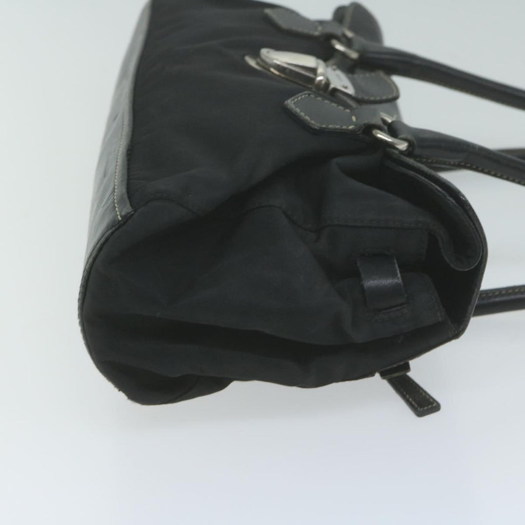 PRADA Shoulder Bag Nylon Leather Black  bs11810