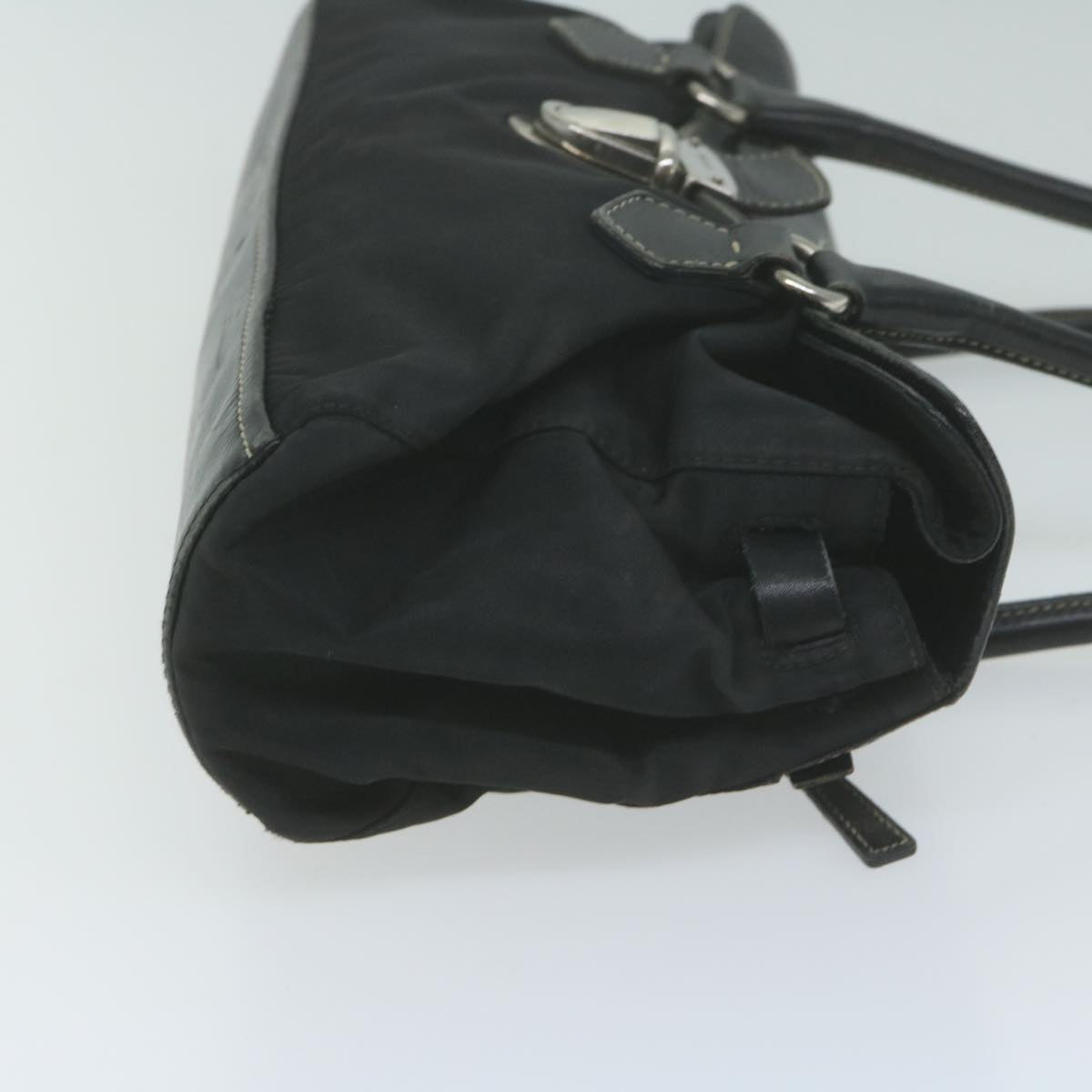 PRADA Shoulder Bag Nylon Leather Black  bs11810