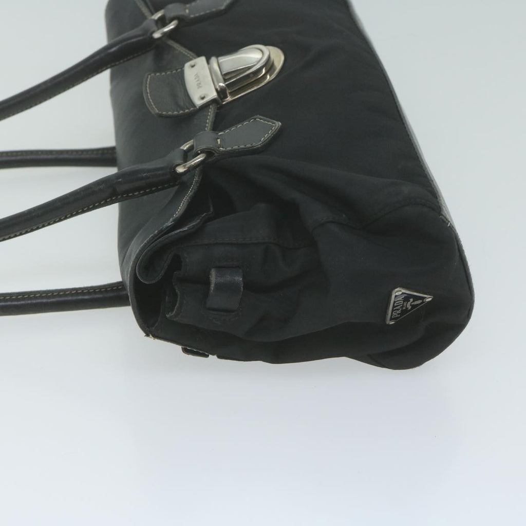 PRADA Shoulder Bag Nylon Leather Black  bs11810