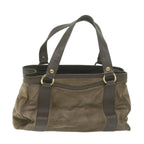 CELINE Hand Bag Suede Brown Auth bs11843