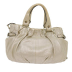 CELINE Hand Bag Leather 2way Gold Tone  11844