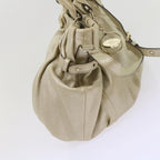 CELINE Hand Bag Leather 2way Gold Tone  11844