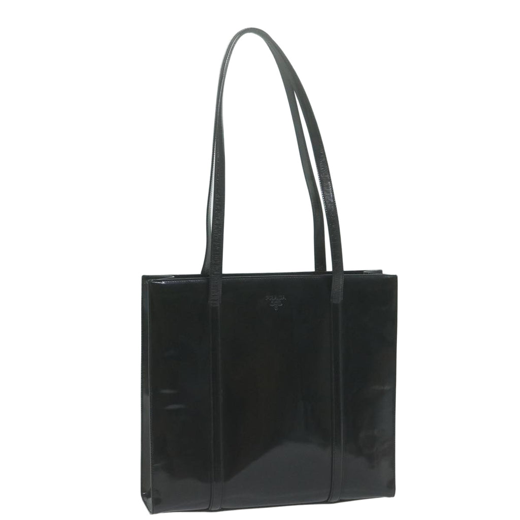 PRADA Shoulder Bag Patent leather Black  bs11846